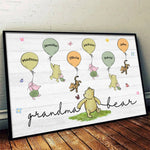 Grandma’s Love Lifts Us Up - Family Personalized Custom Horizontal Poster - Mother's Day, Gift For Mom, Grandma