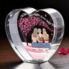 A Lifelong Connection Of Love - Family Personalized Custom 3D Crystal Heart Shaped - Mother's Day Gift For Mom, Daughter