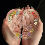 A Mother’s Heart Is A Garden Of Love - Family Personalized Custom 3D Crystal Heart Shaped - Mother's Day, Gift For Mom, Daughter