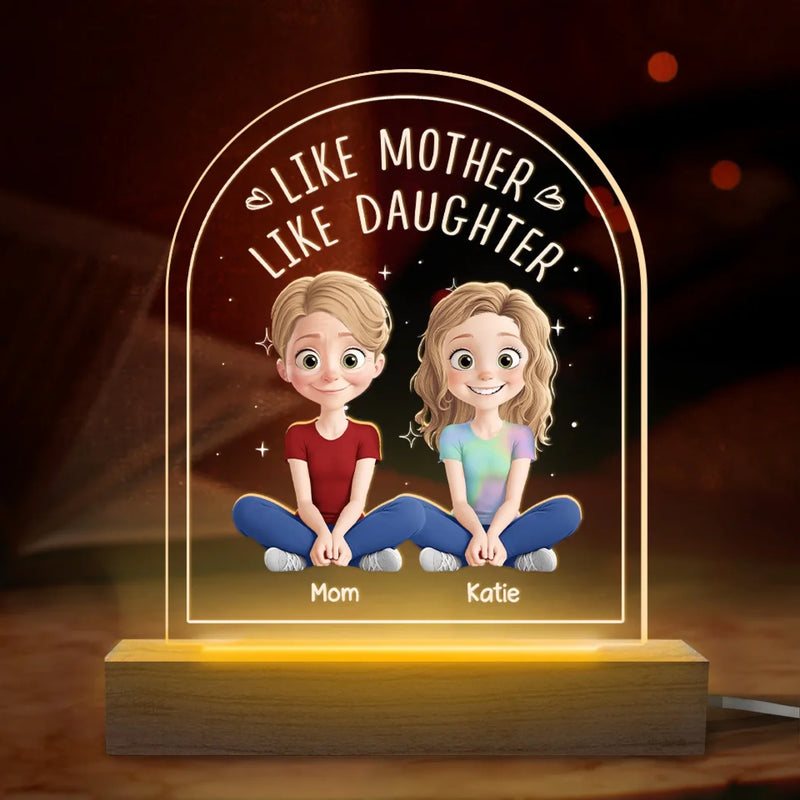 Home Is Wherever Mom Is - Family  Personalized Custom Shaped 3D LED Light - Mother's Day, Gift For Mom, Daughter