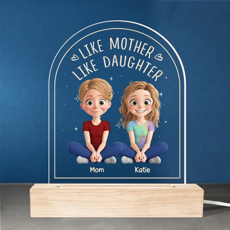 Home Is Wherever Mom Is - Family  Personalized Custom Shaped 3D LED Light - Mother's Day, Gift For Mom, Daughter