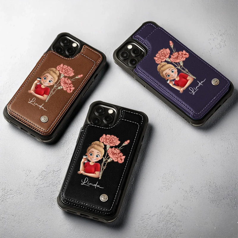 I Am My Own Biggest Hype Woman - Family Personalized Custom Leather Flip Wallet Phone Case - Gift For Yourself, Best Friends, Siblings, Family Members