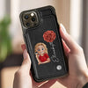 Becoming The Best Version Of Myself - Family Personalized Custom Leather Flip Wallet Phone Case - Gift For Yourself, Best Friends, Siblings, Family Members