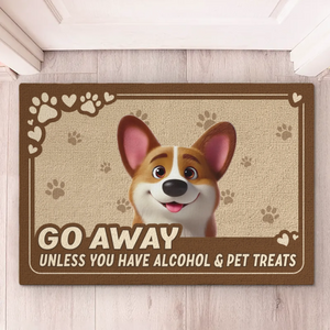 Les humains devraient venir avec des friandises - Tapis décoratif personnalisé pour chien et chat - Cadeau de pendaison de crémaillère pour les propriétaires d'animaux et les amoureux des animaux