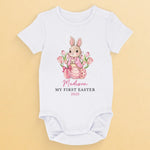 First Easter, First Memories - Family Personalized Custom Baby Onesie - Easter Gift For Baby Kids, Newborn Baby