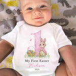 First Easter, Endless Cuddles - Family Personalized Custom Baby Onesie - Easter Gift For Baby Kids, Newborn Baby