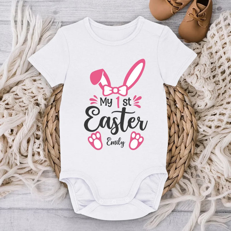Snuggles, Giggles & Easter Joy - Family Personalized Custom Baby Onesie - Easter Gift For Baby Kids, Newborn Baby