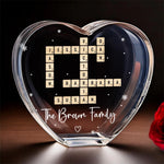 The Heart Of Our Family	- Family Personalized Custom 3D Crystal Heart Shaped - Gift For Family