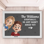 Custom Name Funny Proposal Gifts for Couples - Personalized Doormat