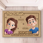 Together We Are Home - Couple Personalized Custom Home Decor Decorative Mat - House Warming Gift For Husband Wife, Anniversary