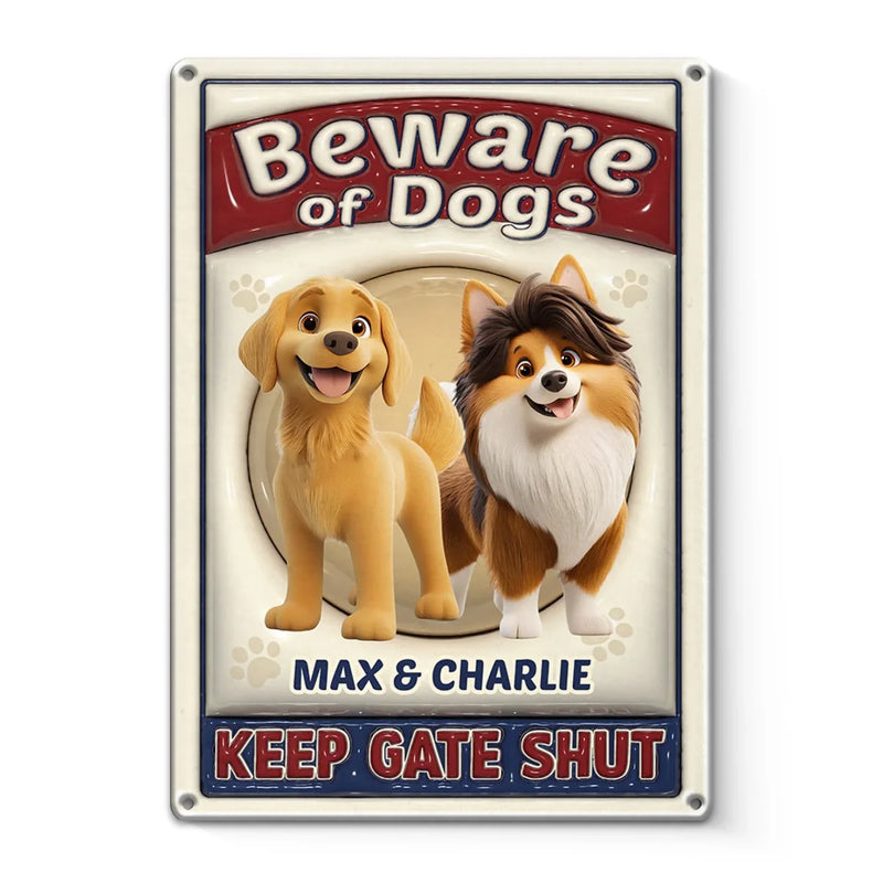 Dogs Are My Favorite People - Dog Personalized Custom 3D Inflated Effect Printed Home Decor Metal Sign - House Warming Gift For Pet Owners, Pet Lovers