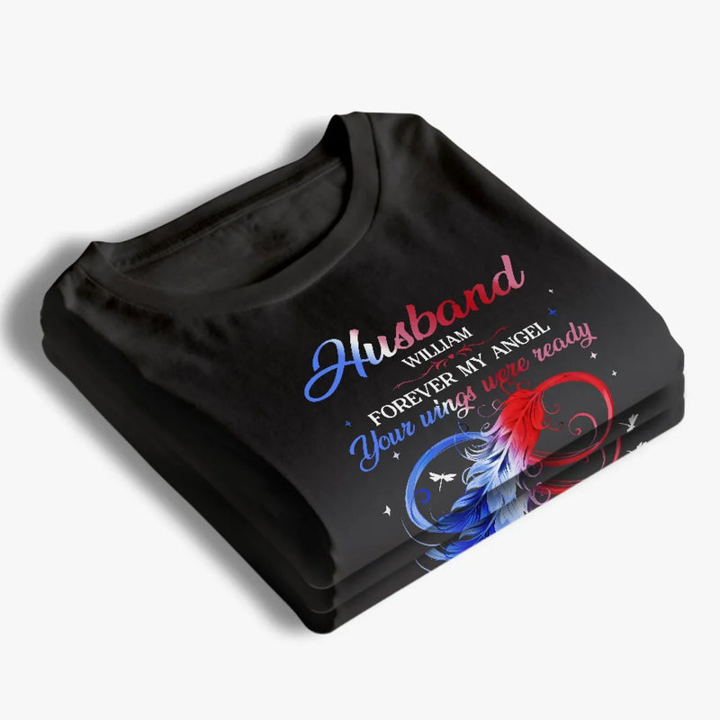Forever My Angel - Memorial Personalized Custom Unisex T-shirt, Premium T-shirt, Hoodie - Sympathy Gift For Family Members