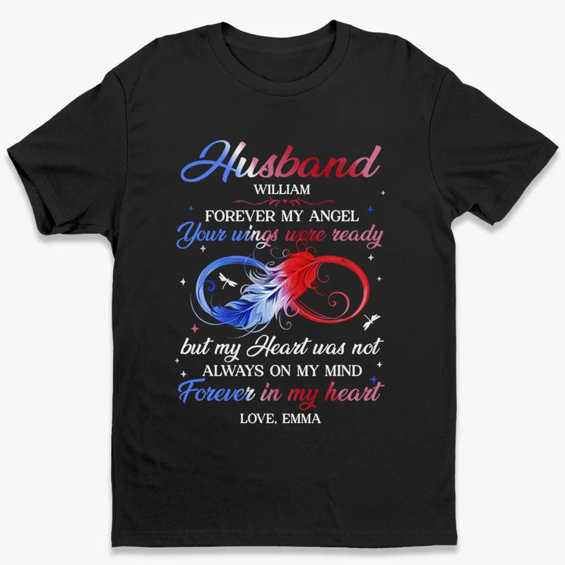 Forever My Angel - Memorial Personalized Custom Unisex T-shirt, Premium T-shirt, Hoodie - Sympathy Gift For Family Members