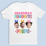 Custom Photo Bunny Hugs From Grandma’s Peeps - Family Personalized Custom Unisex T-shirt, Premium T-shirt, Hoodie - Easter Gift For Grandma, Mom