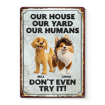 Keep Calm And Love Dogs - Dog Personalized Custom Home Decor Metal Sign - House Warming Gift For Pet Owners, Pet Lovers