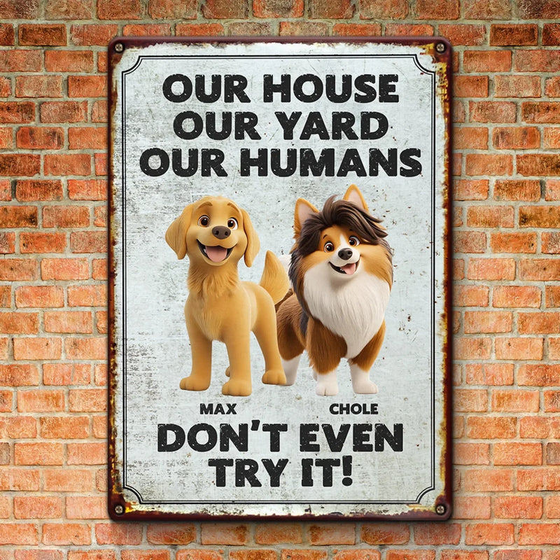 Keep Calm And Love Dogs - Dog Personalized Custom Home Decor Metal Sign - House Warming Gift For Pet Owners, Pet Lovers