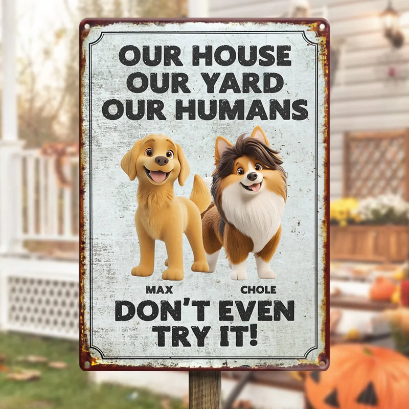 Keep Calm And Love Dogs - Dog Personalized Custom Home Decor Metal Sign - House Warming Gift For Pet Owners, Pet Lovers