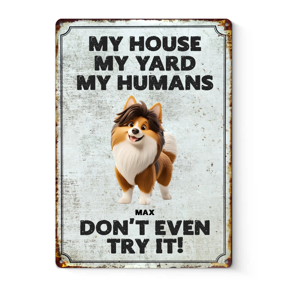 Keep Calm And Love Dogs - Dog Personalized Custom Home Decor Metal Sign - House Warming Gift For Pet Owners, Pet Lovers