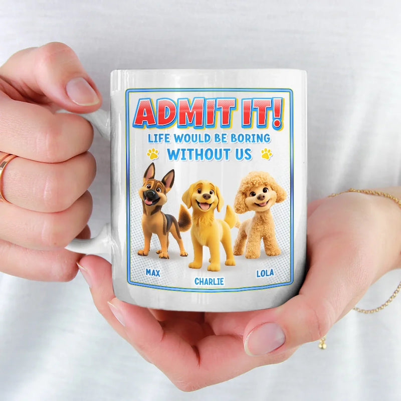 Our World Revolves Around Tiny Paws - Dog Personalized Custom Mug - Gift For Pet Owners, Pet Lovers
