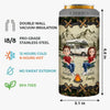 Adventure, Love, And A Campfire - Camping Personalized Custom 4 In 1 Can Cooler Tumbler - Gift For Couple, Husband Wife, Camping Lovers