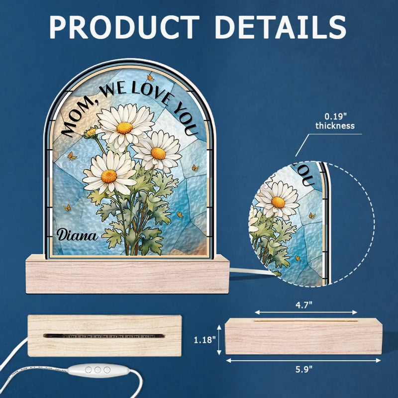 A Mother’s Love Is The Greatest Gift - Family  Personalized Custom Shaped 3D LED Light - Mother's Day, Gift For Mom