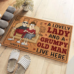 A Lifetime Of Love, Laughter - Couple Personalized Custom Home Decor Decorative Mat - House Warming Gift For Husband, Wife, Couple