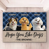 Happiness Is A Home Full Of Dogs - Dog Personalized Custom Home Decor Decorative Mat - House Warming Gift For Pet Owners, Pet Lovers