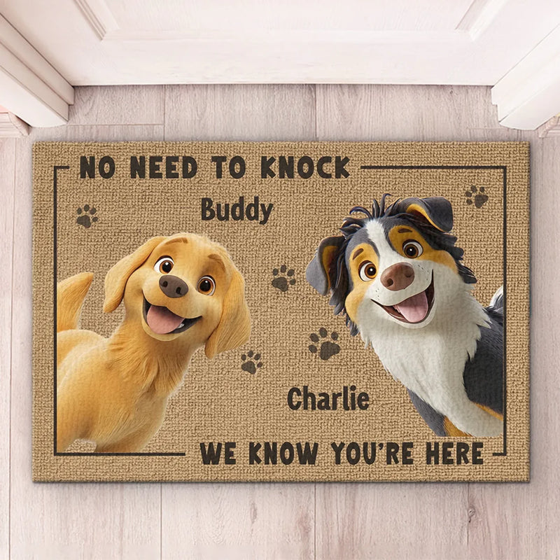 This House Runs On Love And Dog Hair - Dog Personalized Custom Home Decor Decorative Mat - House Warming Gift For Pet Owners, Pet Lovers