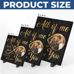 Custom Photo Infinity Love Couple Gifts - Personalized Stone With Stand