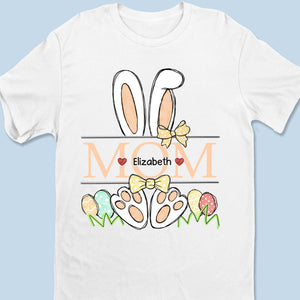 Bunny Hug Squad - Family Personalized Custom Unisex T-shirt, Premium T-shirt, Hoodie - Easter Gift For Mom, Grandma