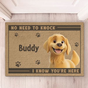 Just Enter, Our Paws Are Ready - Dog Personalized Custom Home Decor Decorative Mat - House Warming Gift For Pet Owners, Pet Lovers