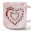 A Mother's Love Knows No Bounds - Family Personalized Custom Marble Mug - Mother's Day, Gift For Mom, Grandma