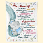 The World's Best Mommy - Family Personalized Custom Blanket - Mother's Day, Baby Shower Gift, Gift For First Mom