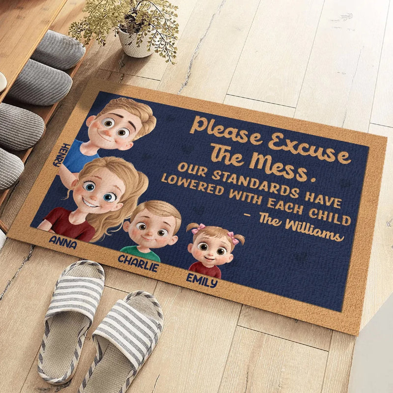 Each Child, Less Control - Family Personalized Custom Home Decor Decorative Mat - House Warming Gift For Family Members