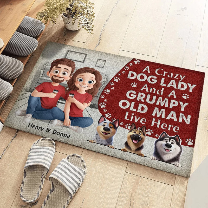 Messy Paws, Happy Hearts - Dog Personalized Custom Home Decor Decorative Mat - House Warming Gift For Pet Owners, Pet Lovers