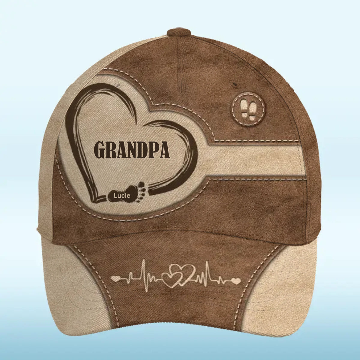 Love In Every Heartbeat - Family Personalized Custom Hat, All Over Print Classic Cap - Gift For Family Members