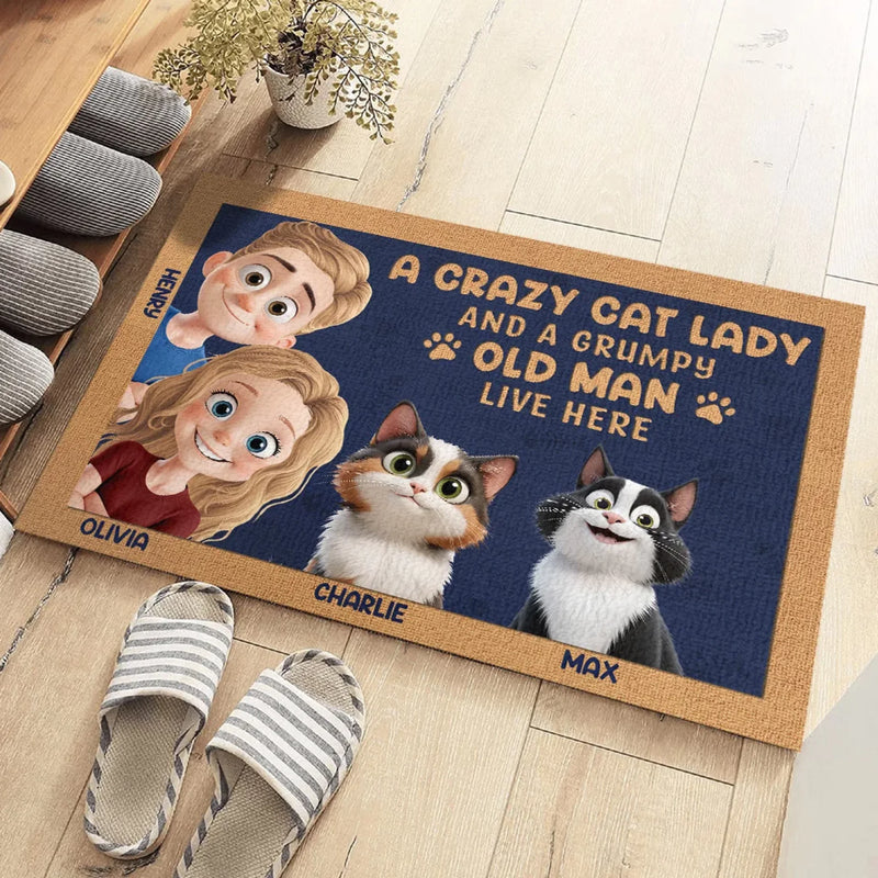 Home Is Where The Meows Are - Cat Personalized Custom Home Decor Decorative Mat - House Warming Gift For Pet Owners, Pet Lovers