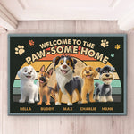 Custom Name Paw-Some Home Gifts for Dog Lovers - Personalized Doormat