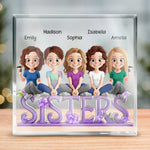 We Go Together Like Coffee And Donuts - Bestie Personalized Custom Square Shaped Acrylic Plaque - Gift For Best Friends, BFF, Sisters