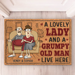 A Lifetime Of Love, Laughter - Couple Personalized Custom Home Decor Decorative Mat - House Warming Gift For Husband, Wife, Couple