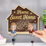 Custom Name Couple Home Decor - Personalized Acrylic Puzzle Key Holder
