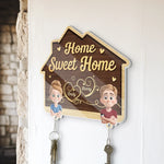 Custom Name Couple Home Decor - Personalized Acrylic Puzzle Key Holder