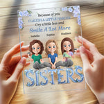 Besties Make The World A Happier Place - Bestie Personalized Custom Rectangle Shaped Acrylic Plaque - Gift For Best Friends, BFF, Sisters