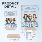 Besties Make The World A Happier Place - Bestie Personalized Custom Rectangle Shaped Acrylic Plaque - Gift For Best Friends, BFF, Sisters