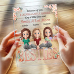 Friendship Is Built On Love, Laughter, And Trust - Bestie Personalized Custom Rectangle Shaped Acrylic Plaque - Gift For Best Friends, BFF, Sisters
