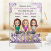 Life Is Better With A Bestie By Your Side - Bestie Personalized Custom Rectangle Shaped Acrylic Plaque - Gift For Best Friends, BFF, Sisters