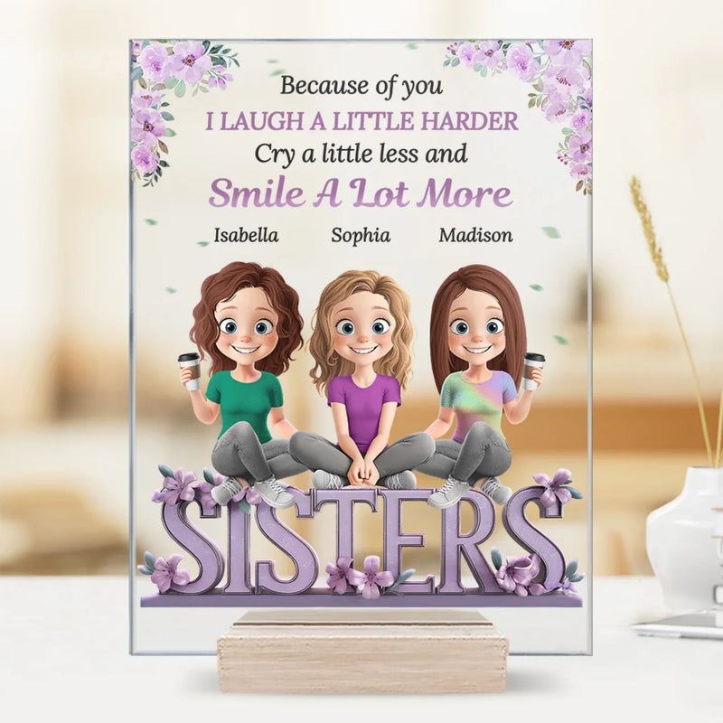 Life Is Better With A Bestie By Your Side - Bestie Personalized Custom Rectangle Shaped Acrylic Plaque - Gift For Best Friends, BFF, Sisters