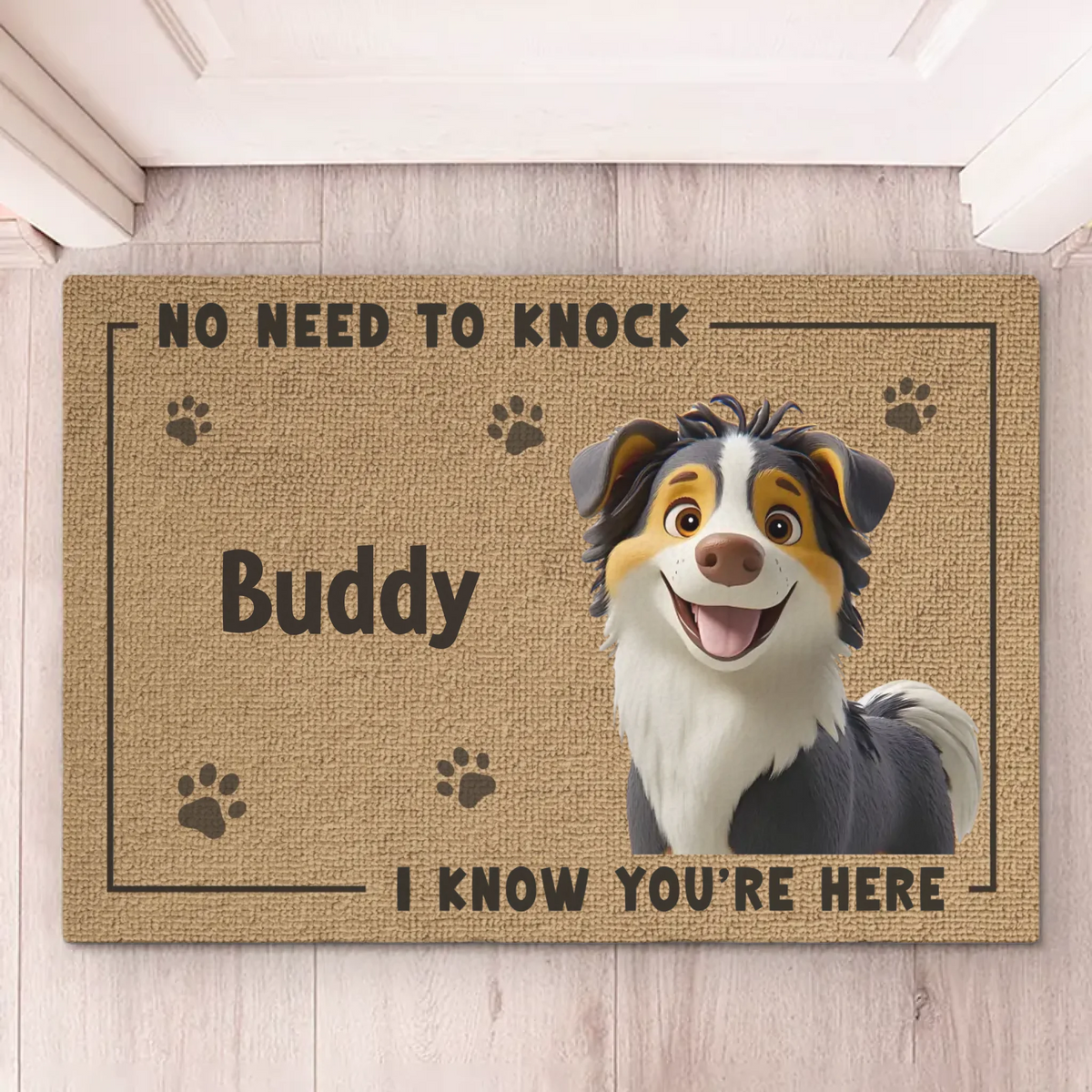 This House Runs On Love And Dog Hair - Dog Personalized Custom Home Decor Decorative Mat - House Warming Gift For Pet Owners, Pet Lovers