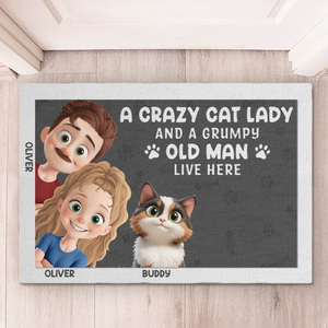 La maison est là où les miaulements se produisent - Tapis décoratif personnalisé pour chat - Cadeau de pendaison de crémaillère pour les propriétaires et les amoureux des animaux