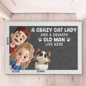 La maison est là où les miaulements se produisent - Tapis décoratif personnalisé pour chat - Cadeau de pendaison de crémaillère pour les propriétaires et les amoureux des animaux